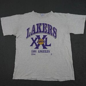 Vintage Los Angeles Lakers Shirt Mens XL Gray NBA Basketball Salem 90s